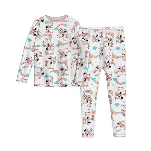 NWT Girl Cuddl Duds Disney's Minnie 2 Piece Rainbows Layer - Set 5T - Picture 2 of 6